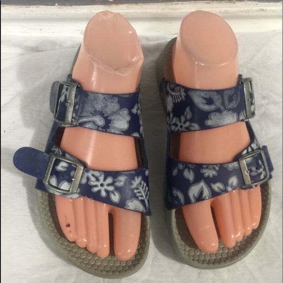 Women’s Birkenstock Two Straps size 5 Blue/White - Picture 2 of 7